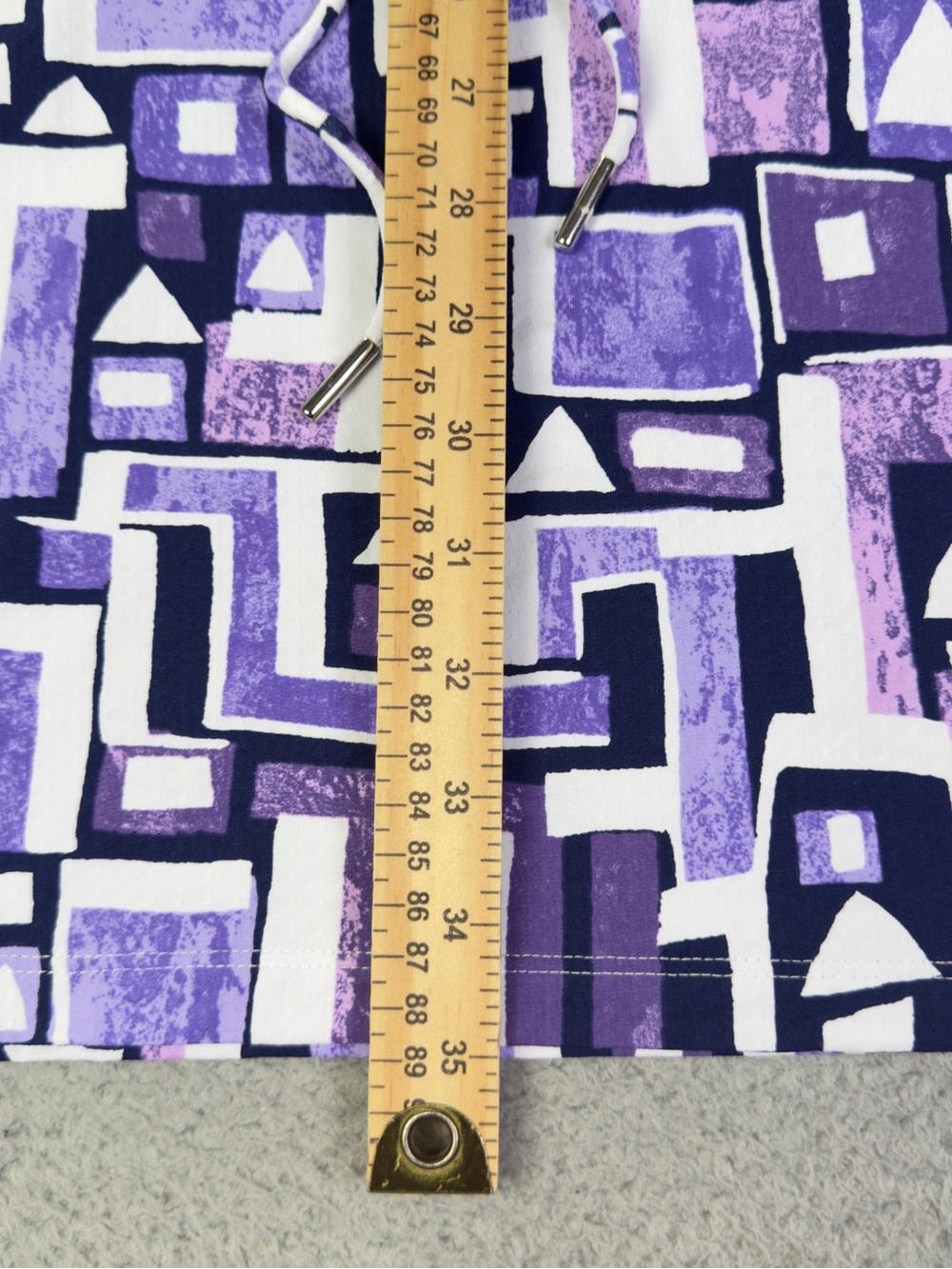 IBKUL Dress Womens Dress XL Purple Geometric Quarter Zip Waist Tie Athletic - Picture 7 of 9